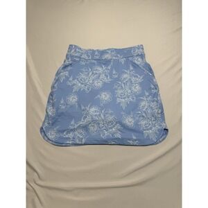 Peter Millar Women Size XS Floral Pattern Blue Golf UPS 50+ Skort MSRP $109 NWT